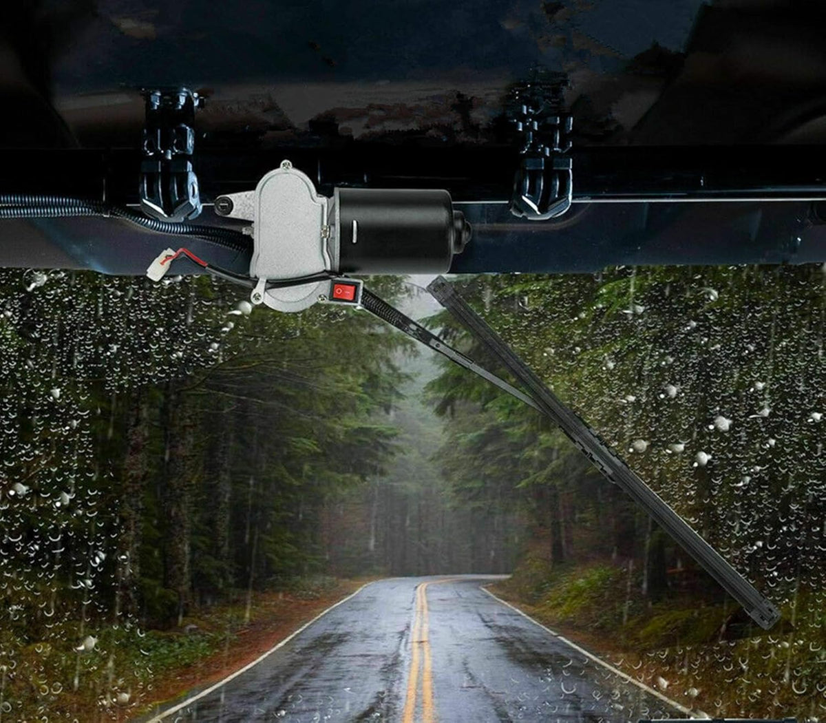 12V Hard Coated Polycarbonate Universal Windshield Wiper Kit Q763156