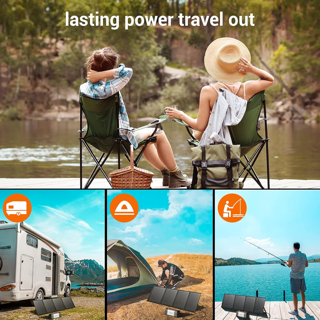 60W Portable Foldable Solar Panel with USB Port O884444