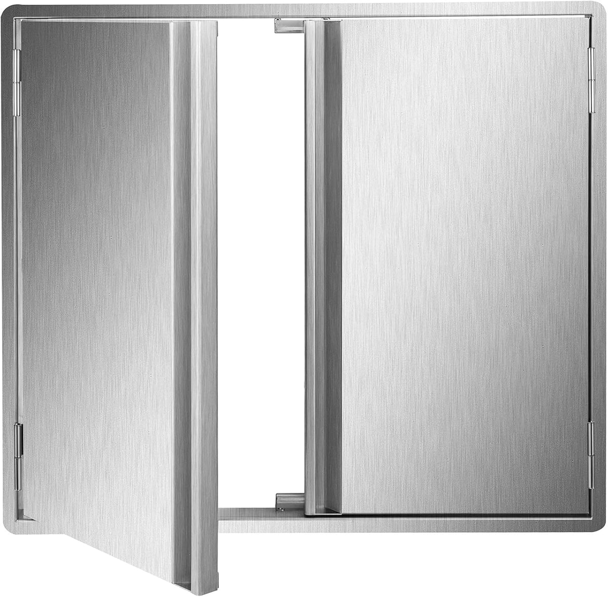 Outdoor Kitchen BBQ Access Door Stainless Steel Double Wall Vertical Door B82778