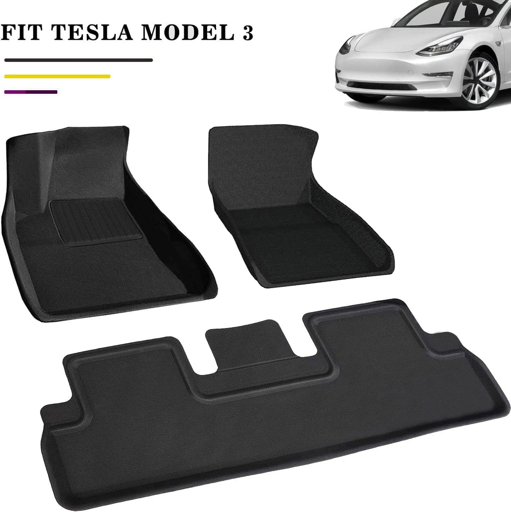 Black Rubber Cargo Liners Set of 3 Mats C355