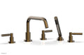 Three Lever Handle Roman Tub Faucet with Handshower B601