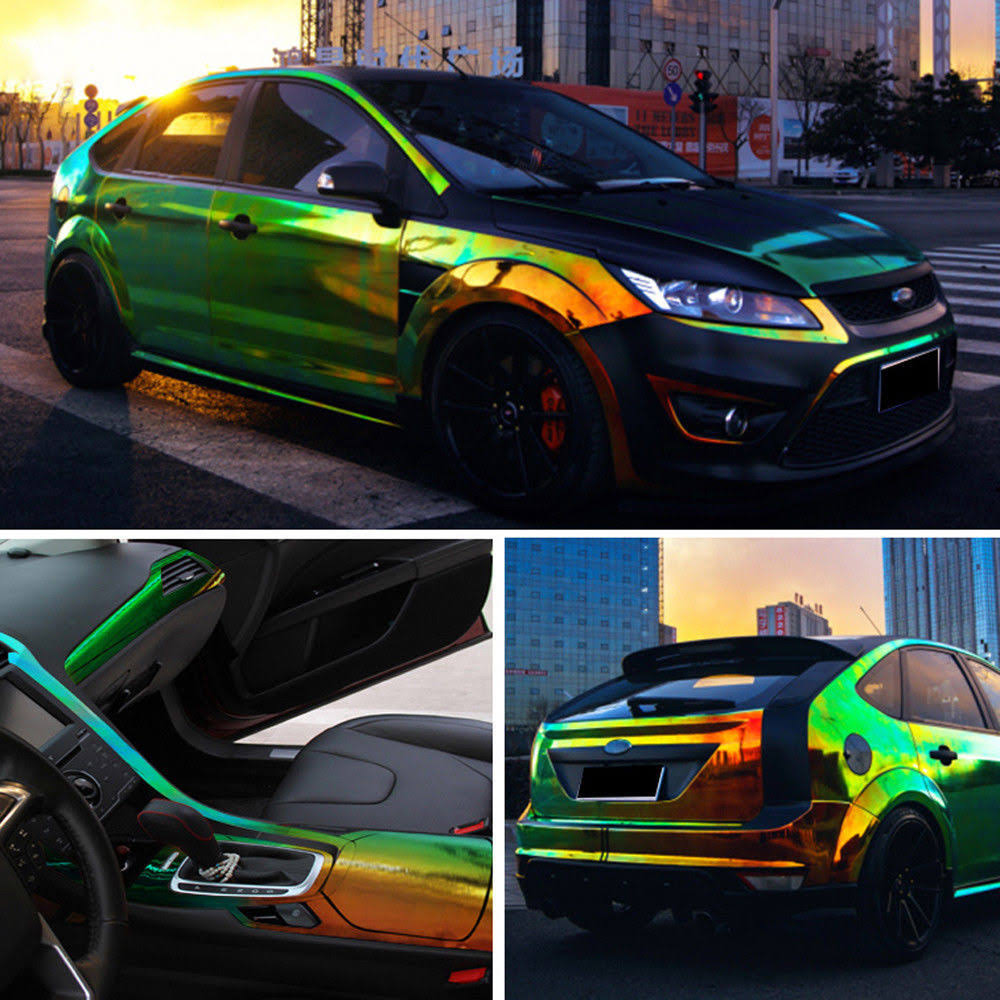 Rainbow Laser Car Body Films Vinyl Wrap Sticker Decal W971