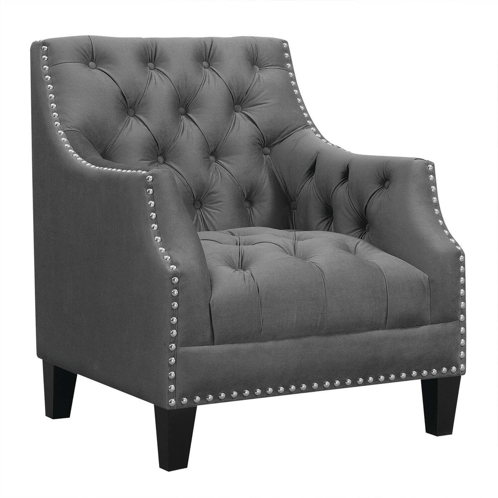 Tufted Accent Chair with Nail Trim G16392