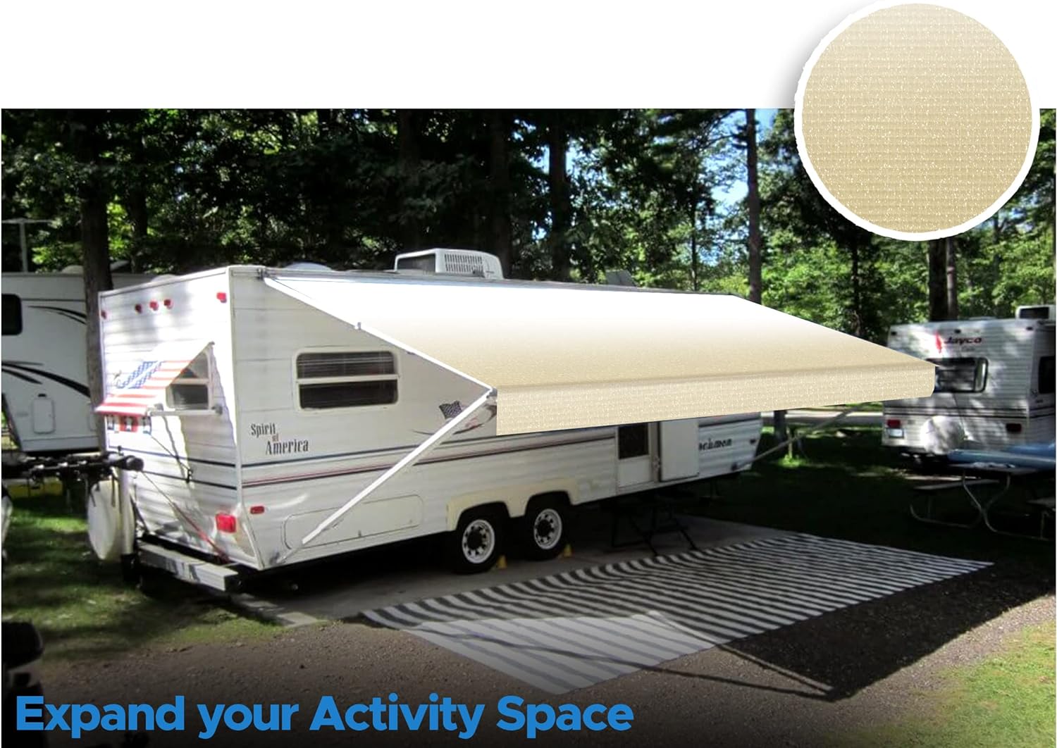 RV Awning Fabric Replacement 9' Camel Fade S96230
