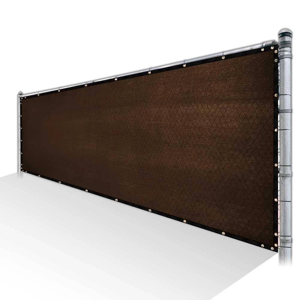6 ft. x 31 ft. Brown Privacy Fence Screen Mesh with Reinforced Grommets A440