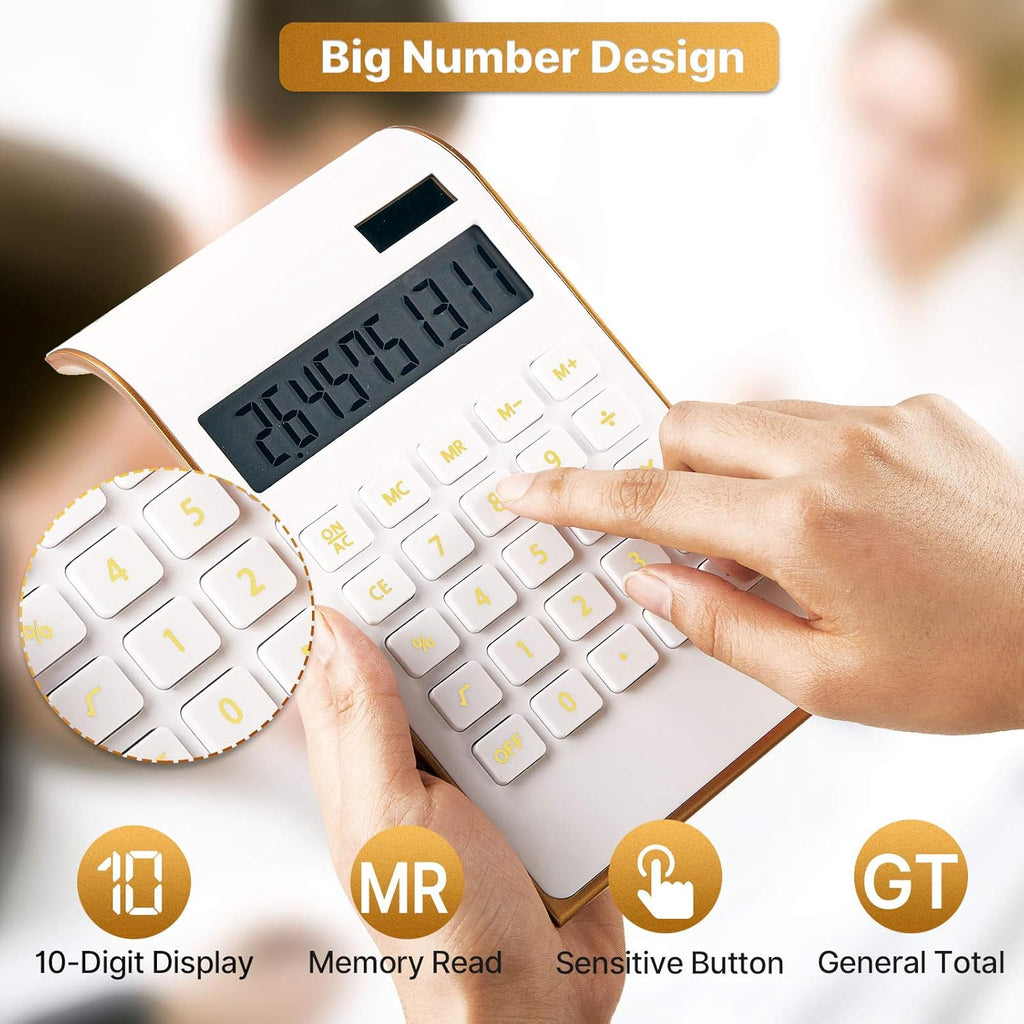 10 Digits Dual Powered Desktop Calculator T8219