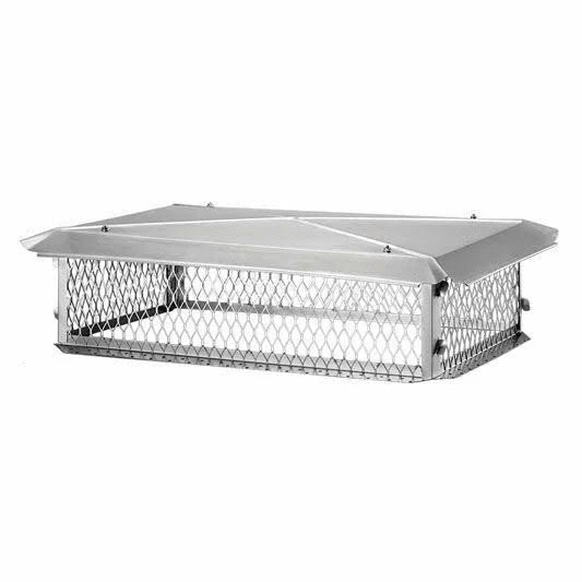17 x 35 Multi-Flue Chimney Cap, SS, 10x22 High, 3/4x22 Mesh P4337