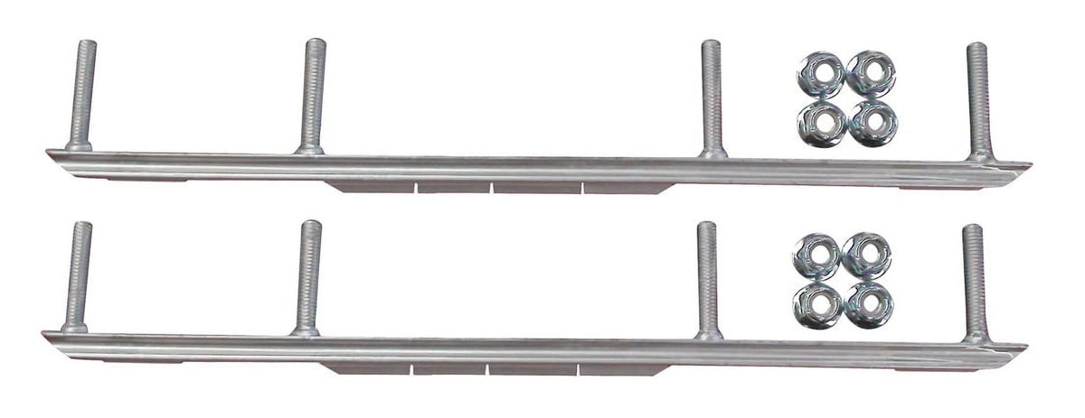 Orange Razor Snowmobile Skis with 7.5" Shaper Bars Complete Kit V3462