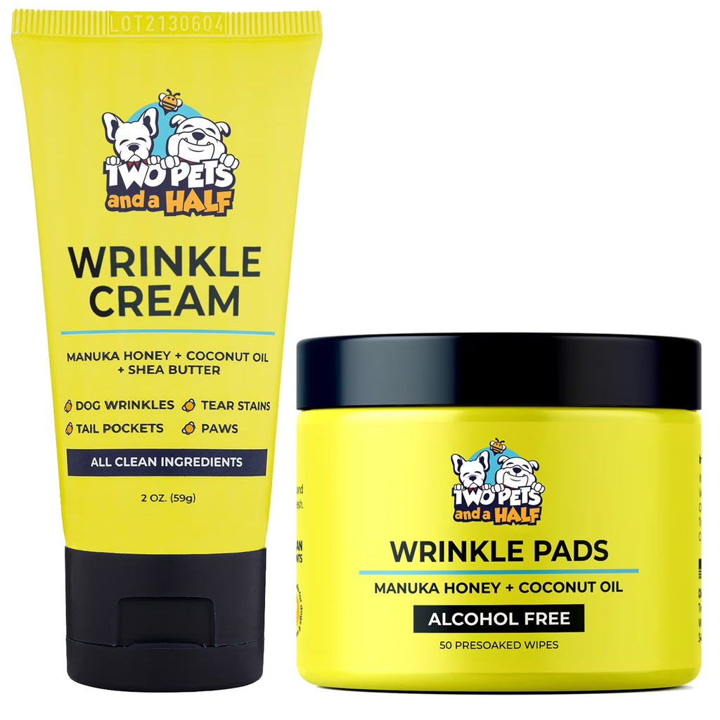 2 Oz Wrinkle Cream and 50 Wrinkle Wipes for Bulldogs F950