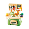 30Pcs Kitchen Playset Toy Pretend Food and Cooking Playset Educational Learning Skill Toy Pretend Chef Cookware for Dollhouse green A82023
