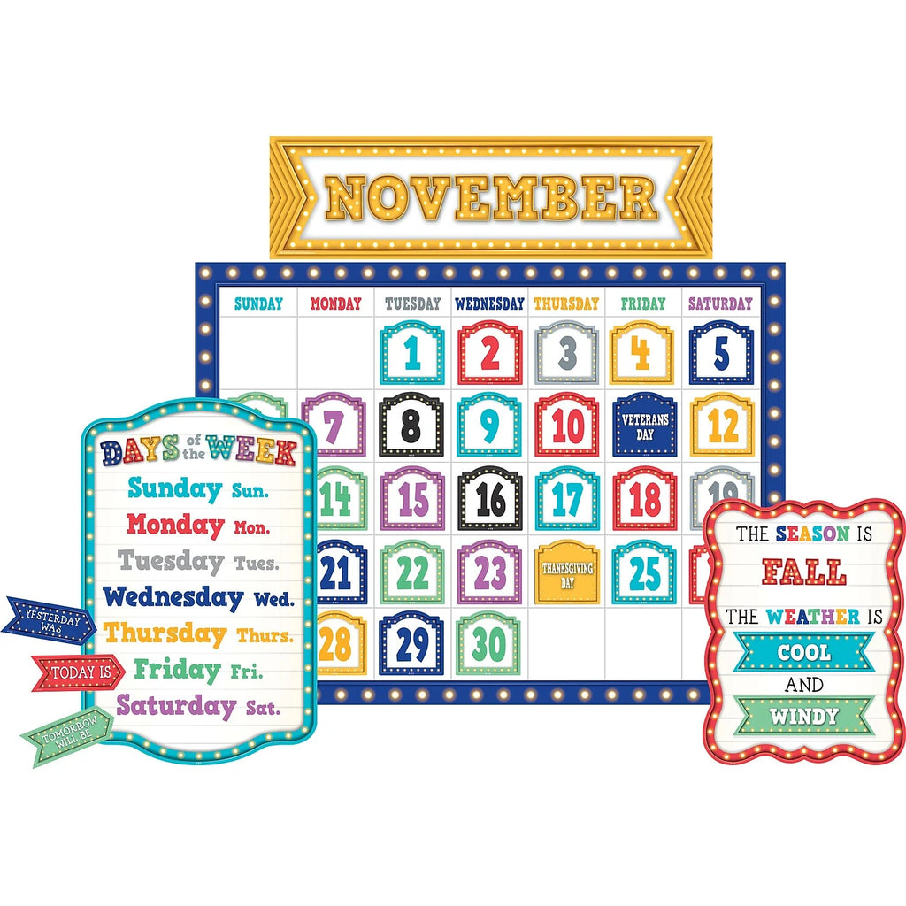 Marquee Calendar Bulletin Board Set Y109782