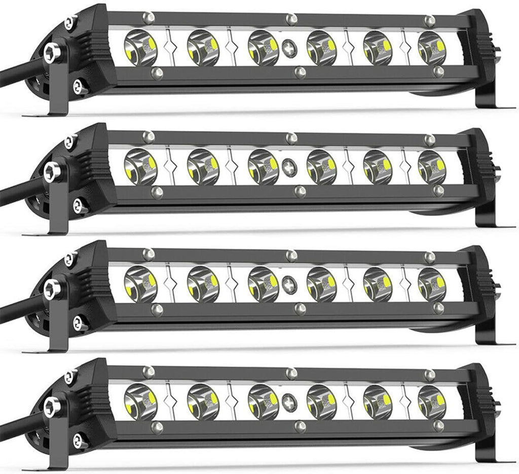 18W Ultra-Slim LED Light Bar Pods Waterproof Fog Light Work Lights 8pcs X684325