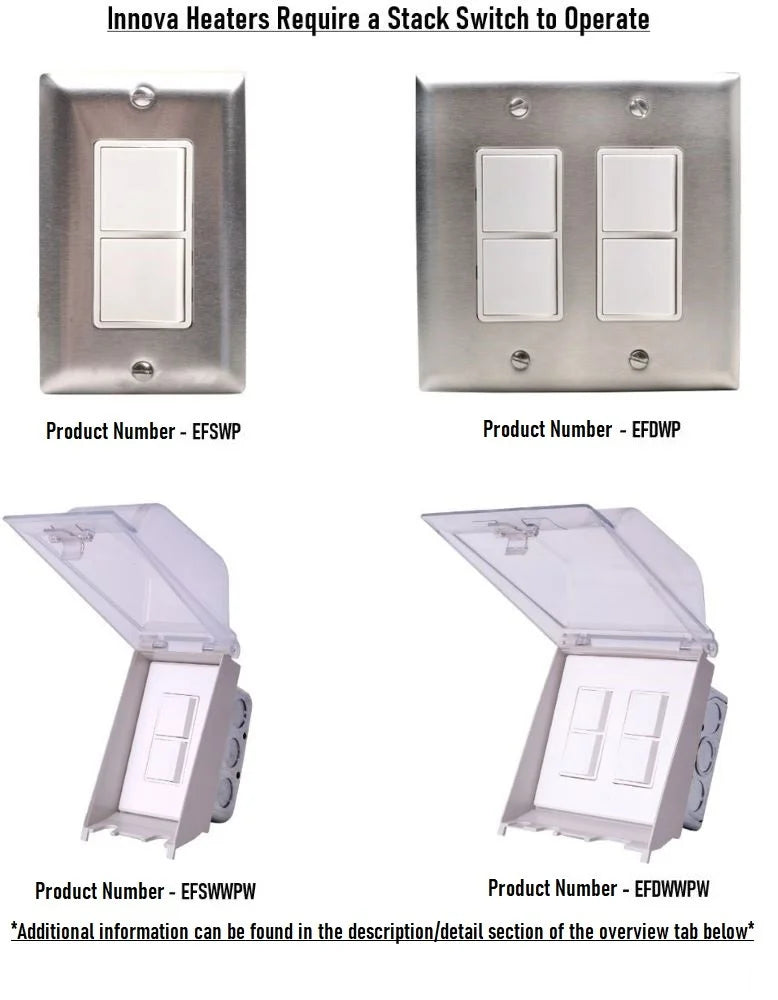 4000 Watt Electric Infrared Dual Element Wall Mount Heater Y5640