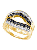 10kt Yellow Gold Wrap Ring Guard Enhancer 1/2 Cttw K206202
