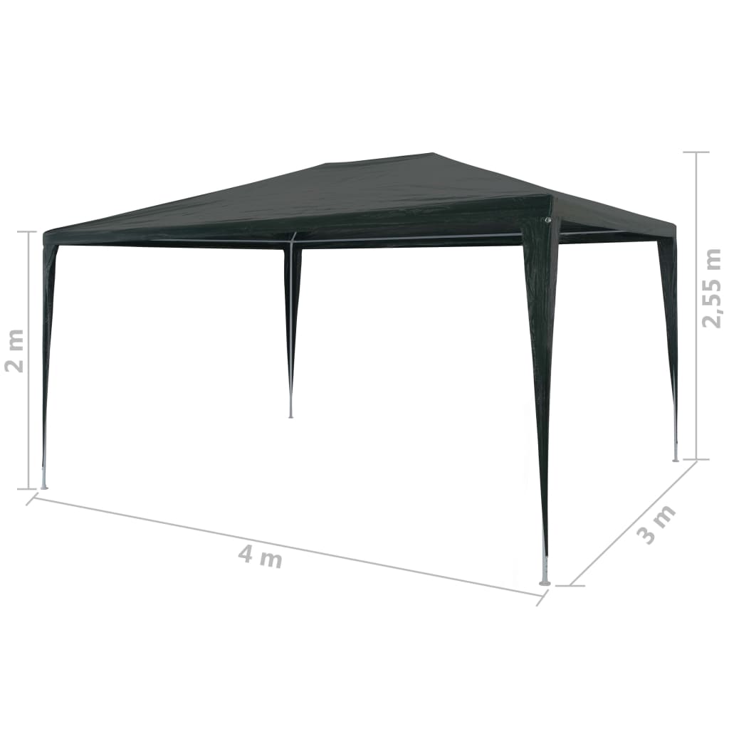 Green PE Party Tent 9'10"x13'1" K3764