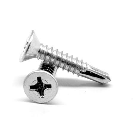 #12-14 x 3 inch Self Drilling Screws Phillips Flat Head Low Carbon Steel Zinc Plated Pk 1500 E392