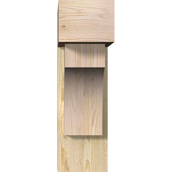 Rough Sawn Douglas Fir Bracket with Offset Brace Z3928