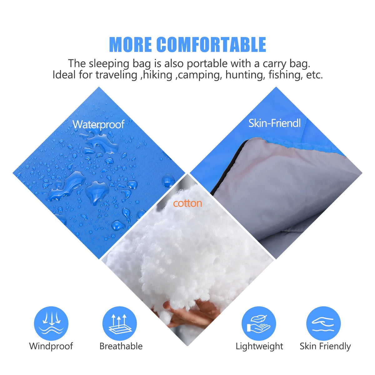4-Season Waterproof Camping Bag with Storage Bag V1209