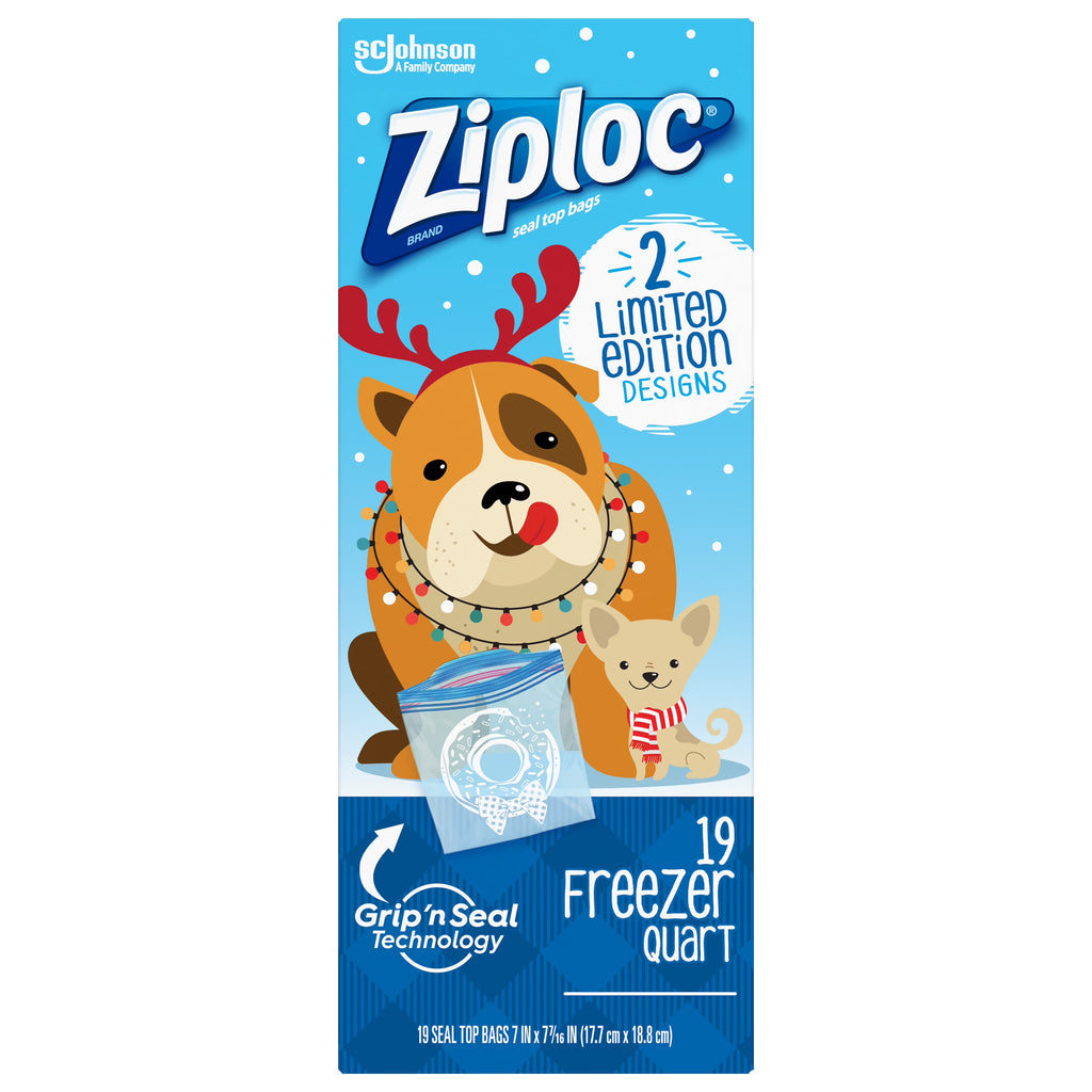 Holiday Freezer Quart Bags, 19 CT D943