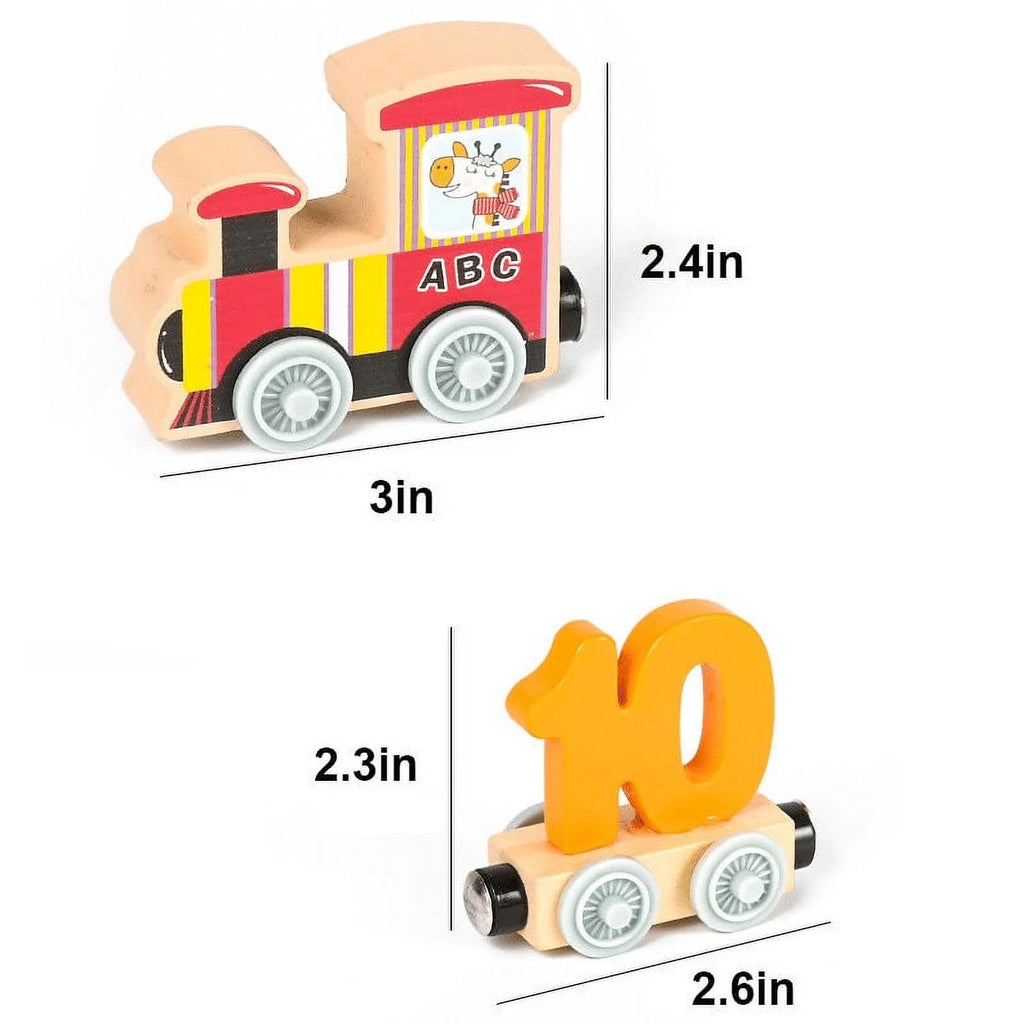 Wooden Magnetic Small Train Building Blocks Puzzle Toys A8915