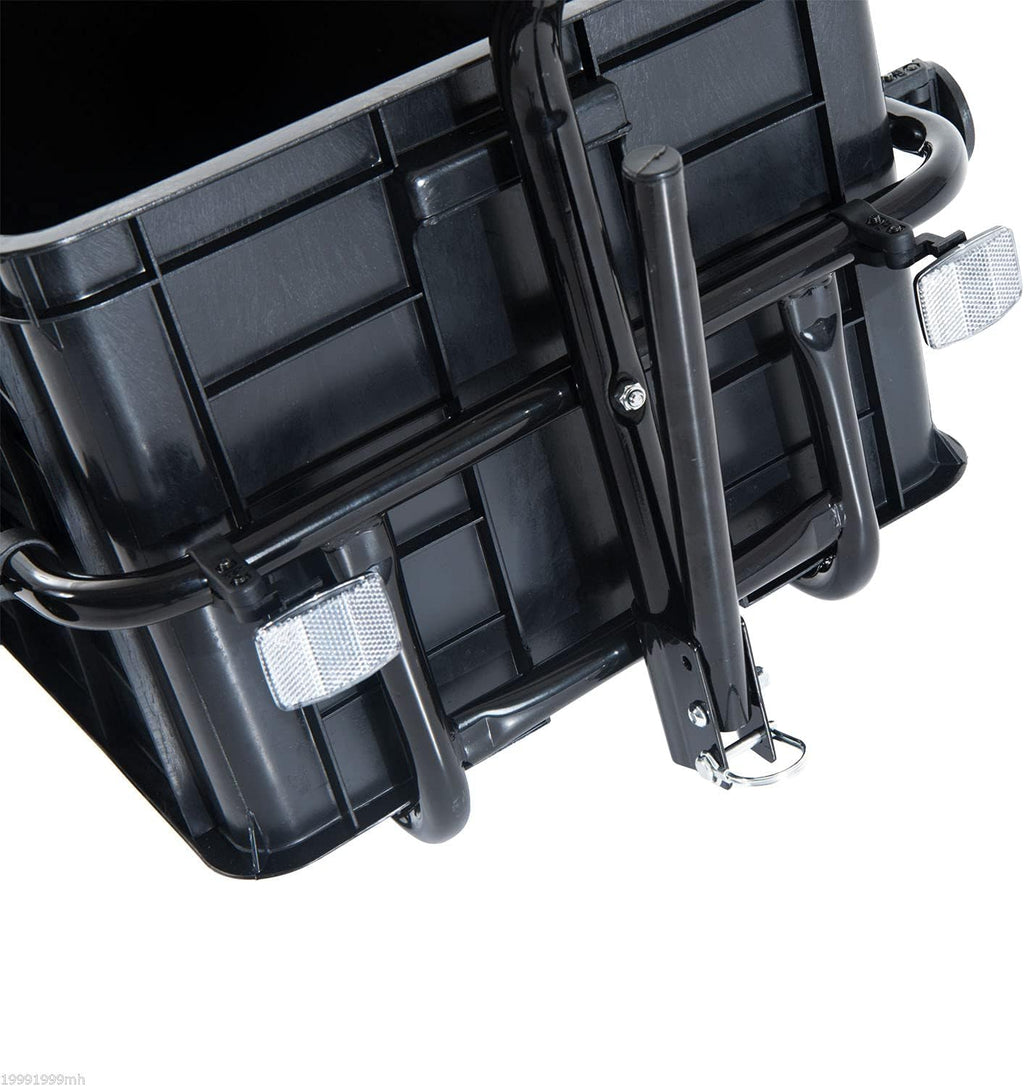 Bicycle Cargo Trailer with Removable Box and Waterproof Cover, Two 16in Wheels O9927