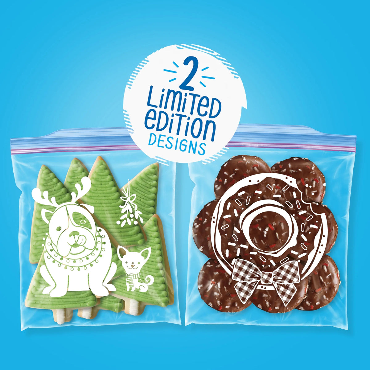 Holiday Freezer Quart Bags, 19 CT D943