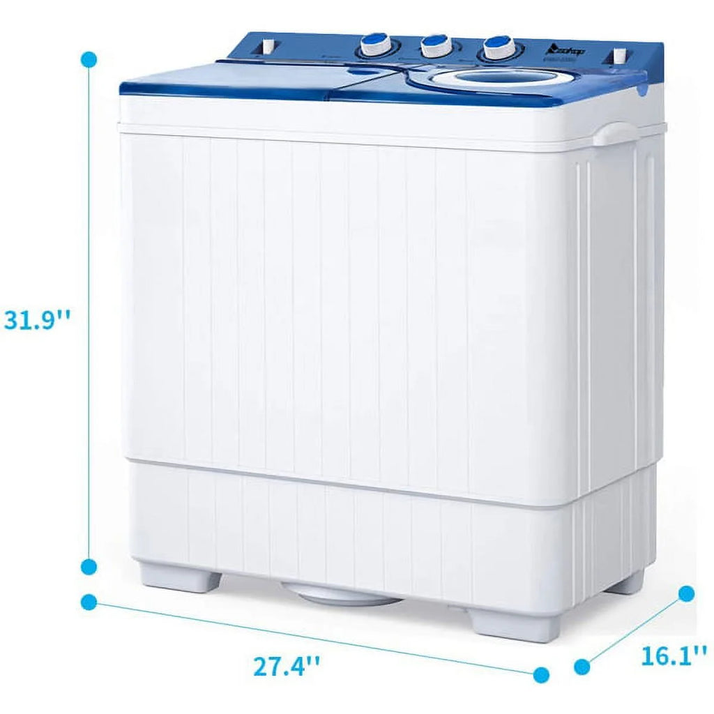 Semi-automatic Twin Tub Washing Machine 26Lbs White Blue K668897