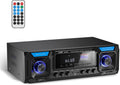 Stereo Receiver Amplifier Bluetooth 5.0 330W 2.0 Channel Home Audio AMP FM with USB SD Mic in Echo RCA AUX LED Remote K449