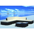 6 Piece Poly Rattan Patio Set with Cushions N15284
