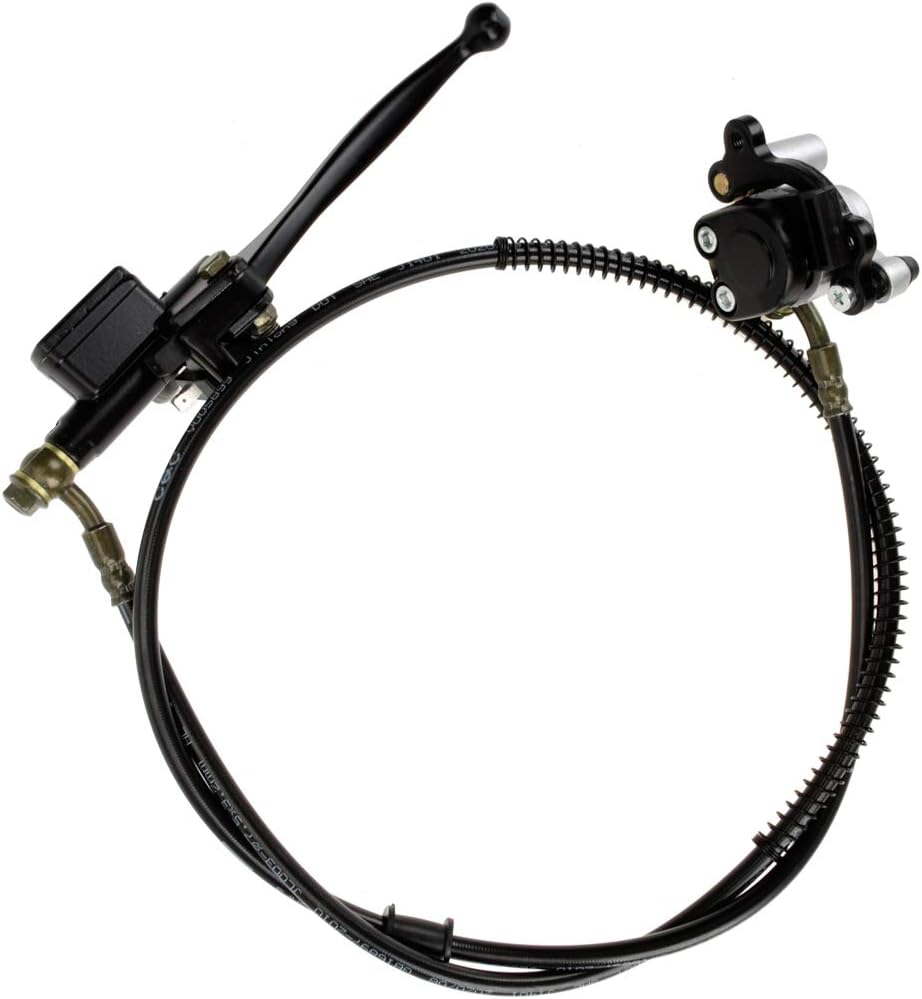 Hydraulic Brake Master Cylinder Caliper With Brake Pad Assembly Hose Tube for 97cc 2.8HP Mini Bike Parts Pack of 2 Z4594