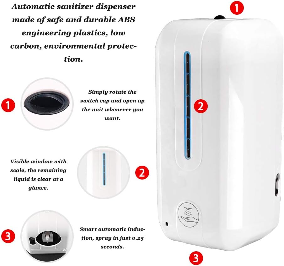 Touchless Automatic Hand Sanitizer Dispenser with Stand, 1500ml Refillable Inner Bottle P27081