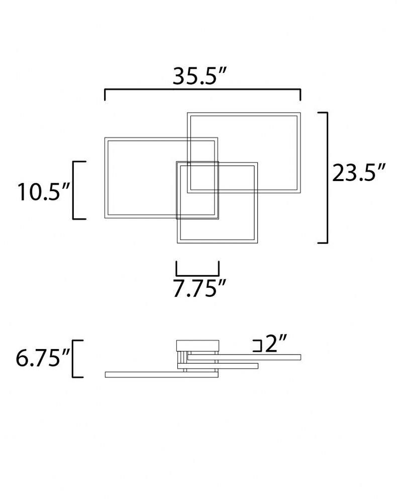 Black LED Flush Mount S803163