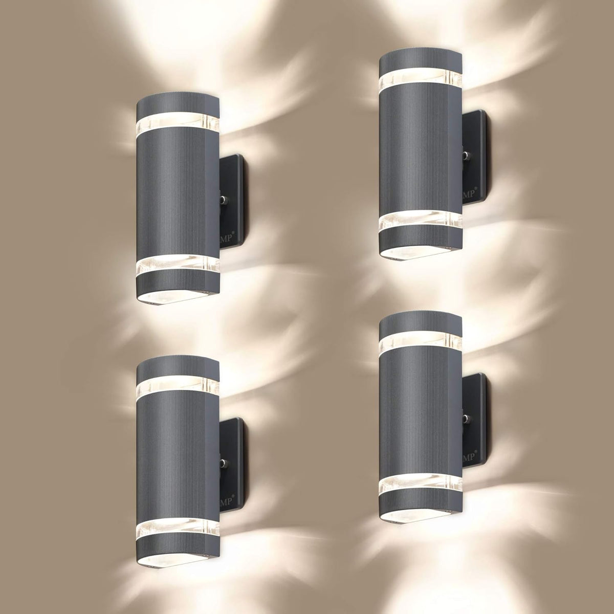 4 Pack Semi Cylinder Outdoor Wall Light S3275