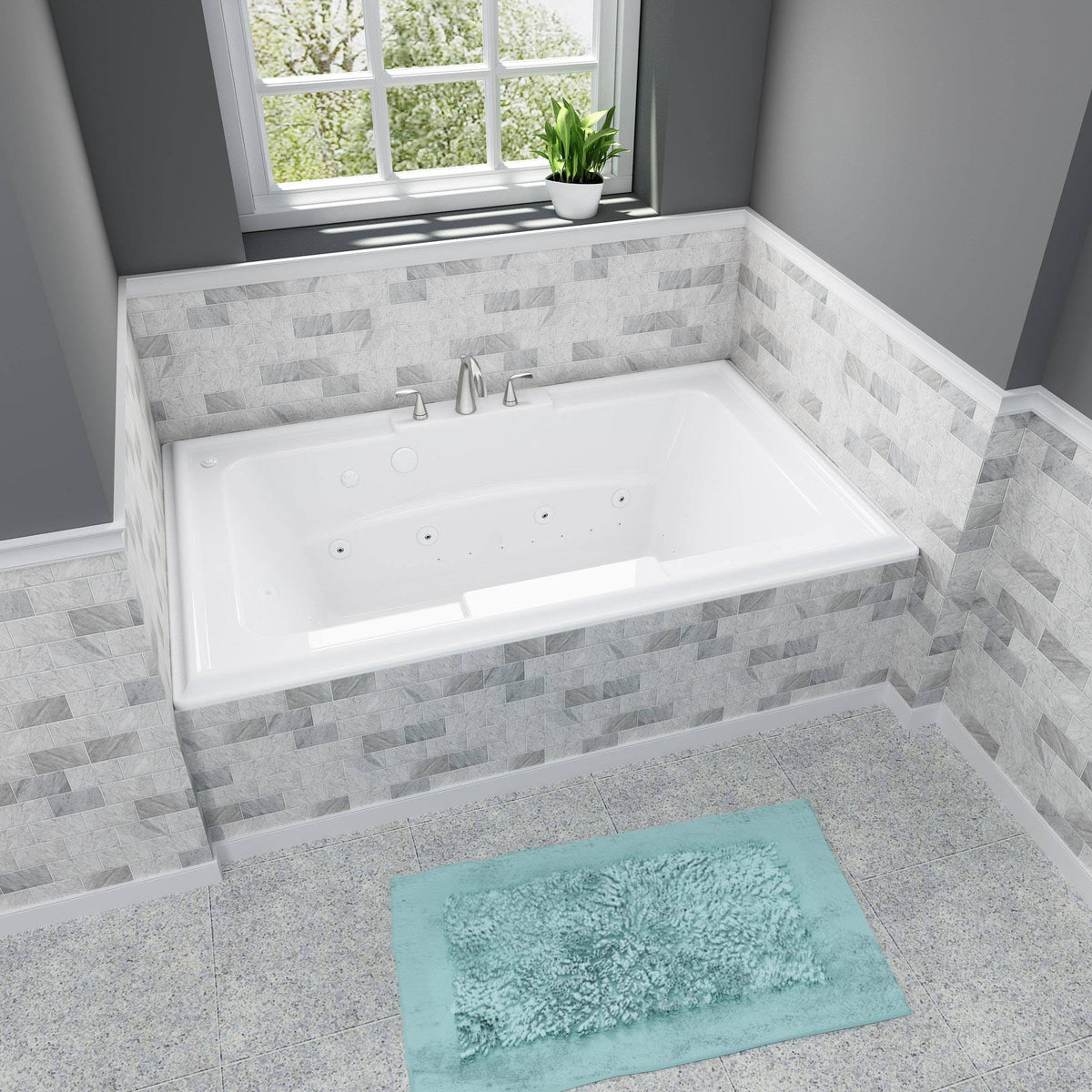 Satin Nickel Deck Mount Tub Filler W913