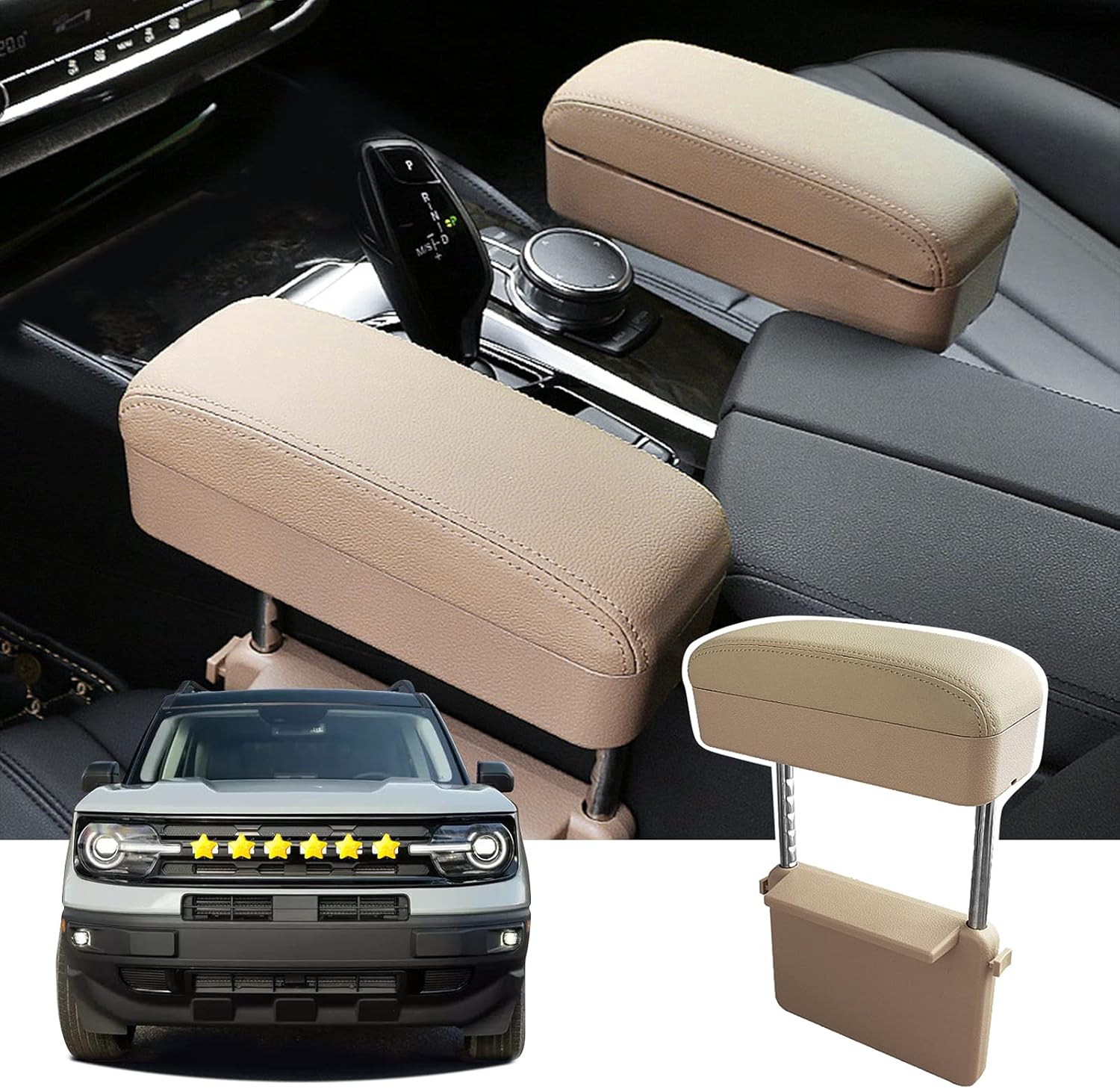 Armrest Extender Support Pad for Cars (White) Pack of 2 M245760