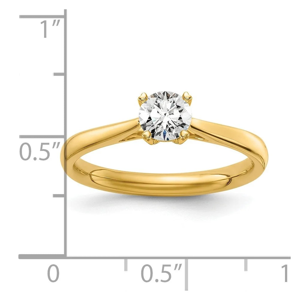 14K Yellow Gold Lab Grown Diamond Ring Size 7 Z4192