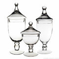 3 Piece Glass Apothecary Jar Set H7184