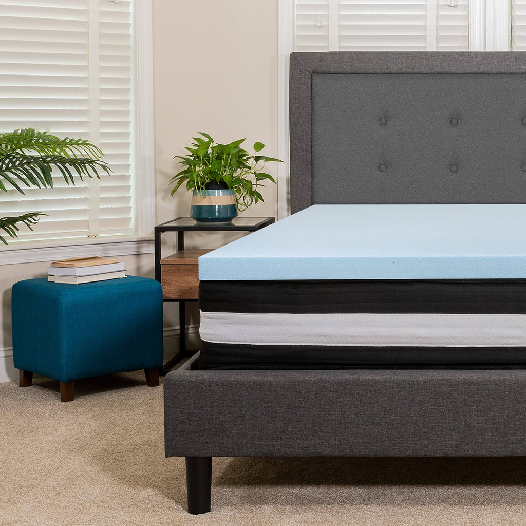 Twin 12 inch Foam Pocket Spring Mattress with 3 inch Gel Memory Foam Topper C952