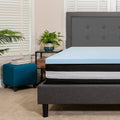 Twin 12 inch Foam Pocket Spring Mattress with 3 inch Gel Memory Foam Topper C952
