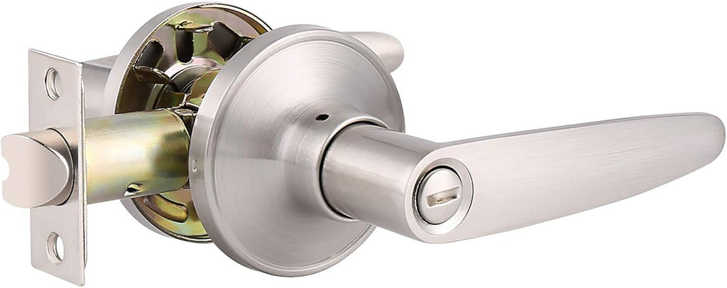 5 Pack Satin Nickel Door Levers Straight Handle Keyless Non-Locking Pull/Push M580585
