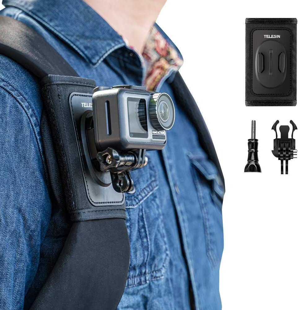 Backpack Mount Shoulder Strap Bag Belt Hand Free POV Hiking Cycling Body Mounting Attachment A2963