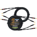 8 Foot Star-Quad Speaker Cable Pair with Gold Banana Connectors X22441