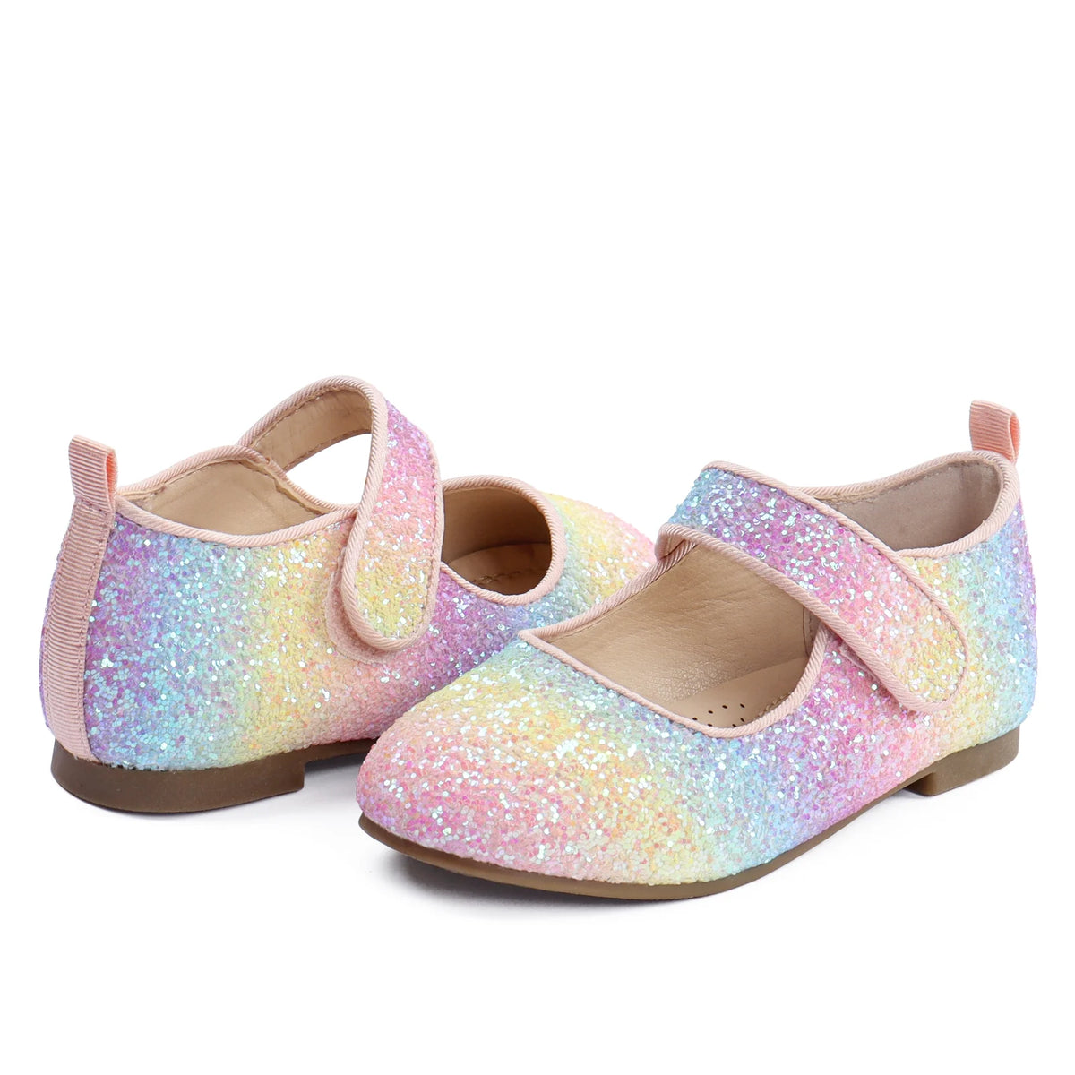 Colorful Glitter Mary Jane Ballet Flats V207