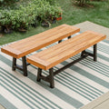 2PCS Patio Wood Benches Z707302