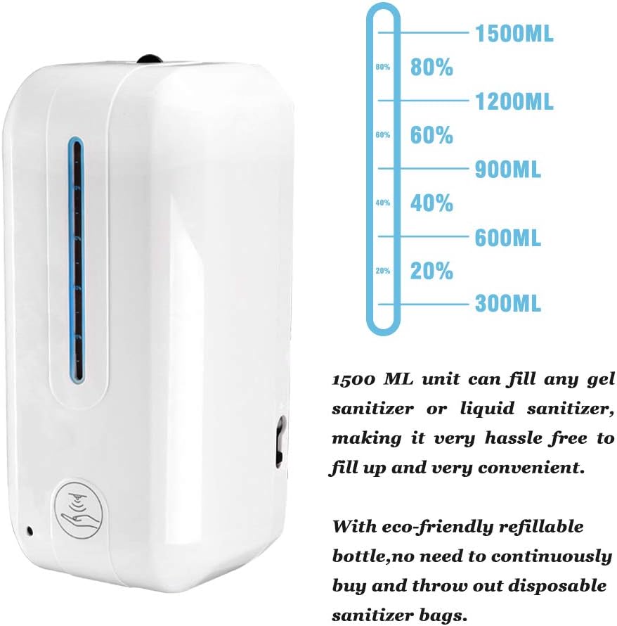 Touchless Automatic Hand Sanitizer Dispenser with Stand, 1500ml Refillable Inner Bottle P27081