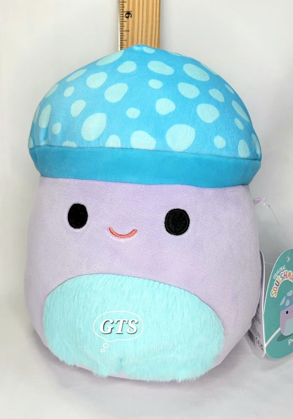Lavender Teal Mushroom Plush L822