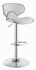 White Adjustable Bar Stool Set of 2 Z94795