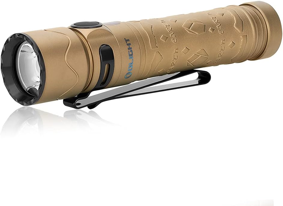 1750 Lumens Tactical Flashlight with Dual Switch and Proximity Sensor, Rechargeable 3500mAh 18650 Battery (Desert Tan) W6690