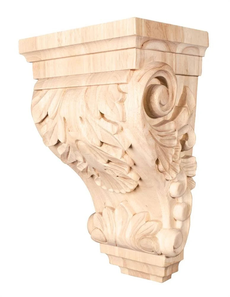 Wide Acanthus Corbel Rubberwood M318