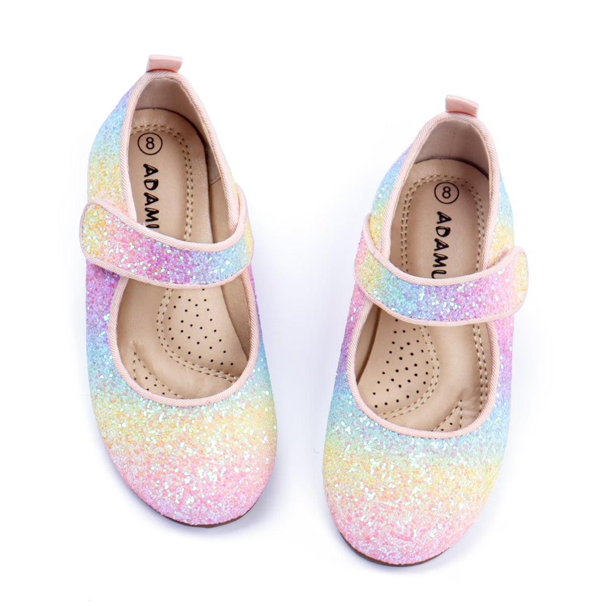 Colorful Glitter Mary Jane Ballet Flats V207